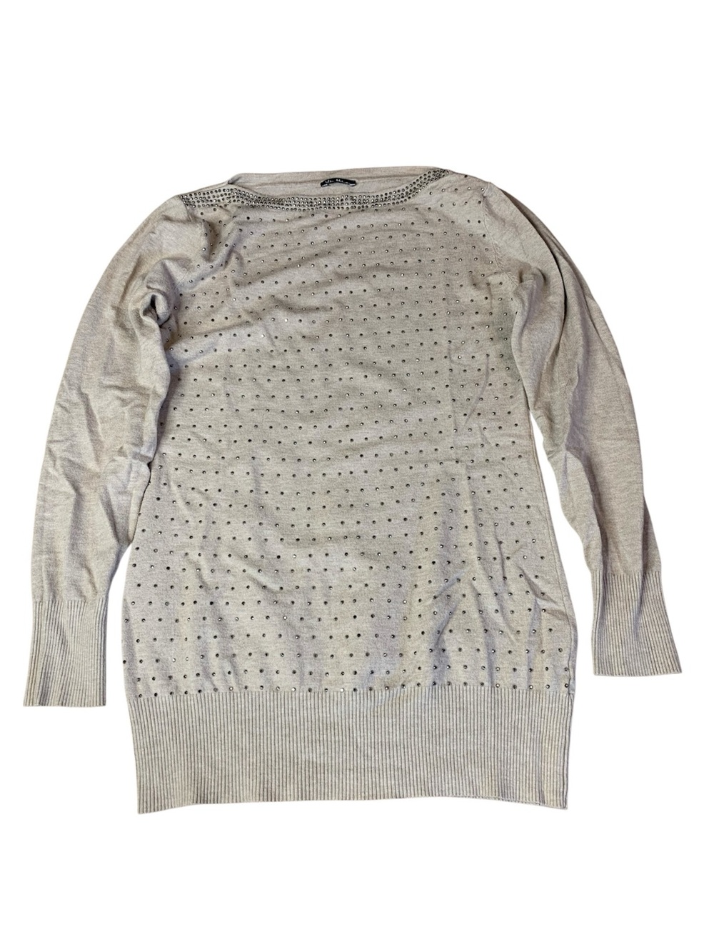Vita Milano Embellished Sparkle Knit Sweater - Size Medium
